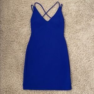Royal Blue Backless Mini Dress